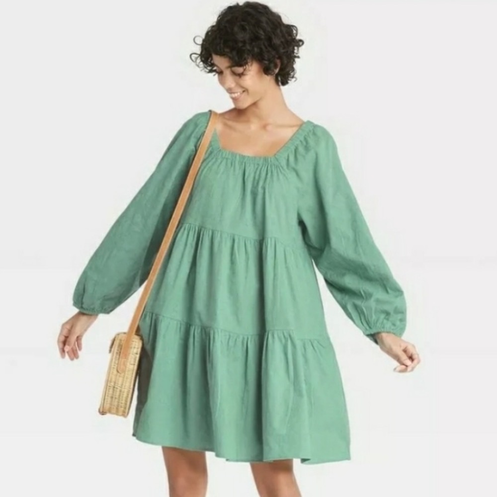 Universal Thread mini tiered green dress